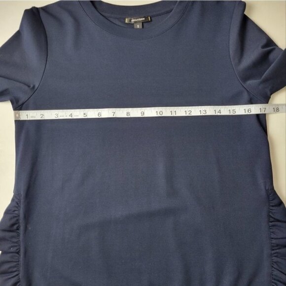 STELLA & Dot Long Sleeve Top Ruffle Side Slit Blue S - Picture 7 of 10